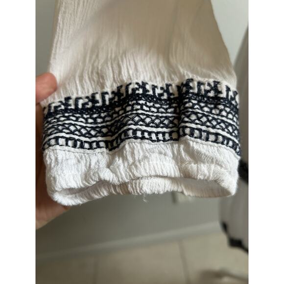 Boho Dress White Layered Tiered Coverup Beachy Resort Cruise Festival Fairy L-XL - Picture 5 of 9